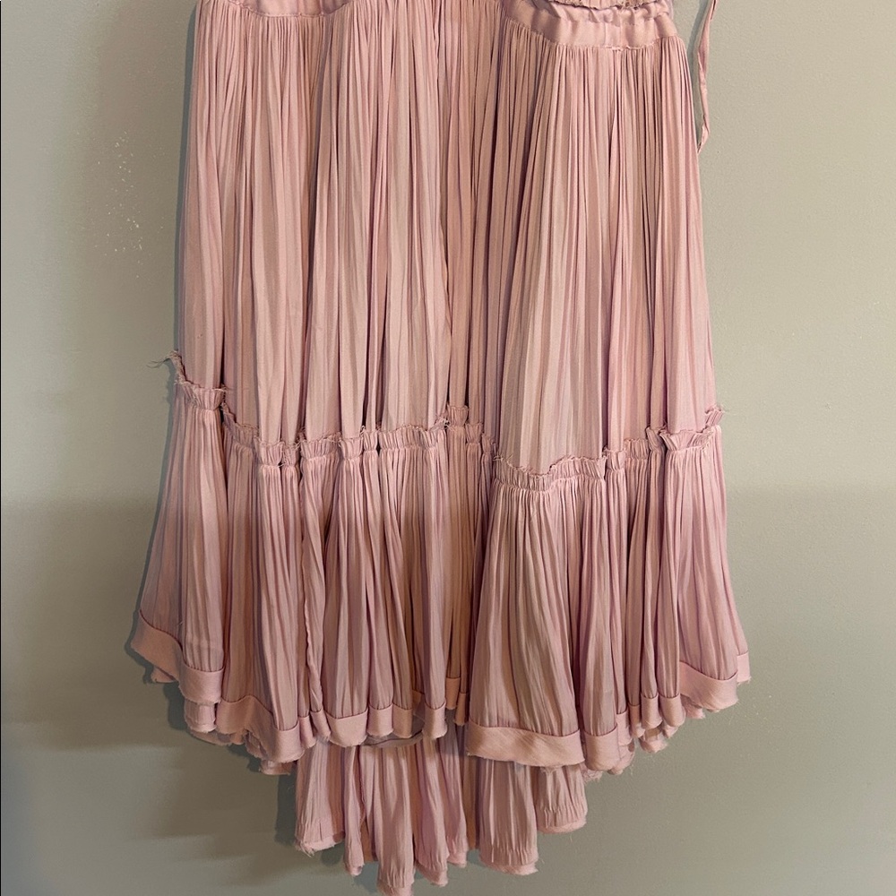 Free People 100 Degrees of Sunshie Mini Dress Size Small Pink‎ Dainty Feminine - Picture 5 of 7